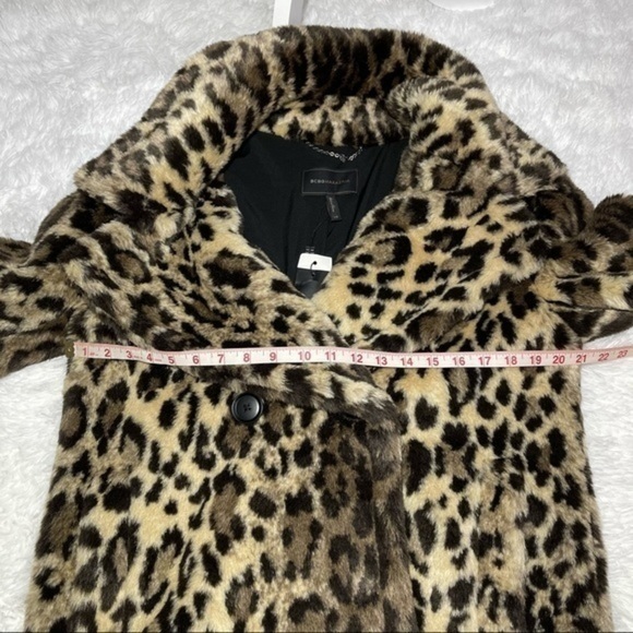 BCBG Tan Leopard Ariel Wool-Blend Peacoat XS - Picture 15 of 15